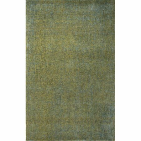 JAIPUR RUGS Hand-Tufted Solid Pattern Wool/ Art Silk Green/Blue Area Rug  5X8 RUG118392